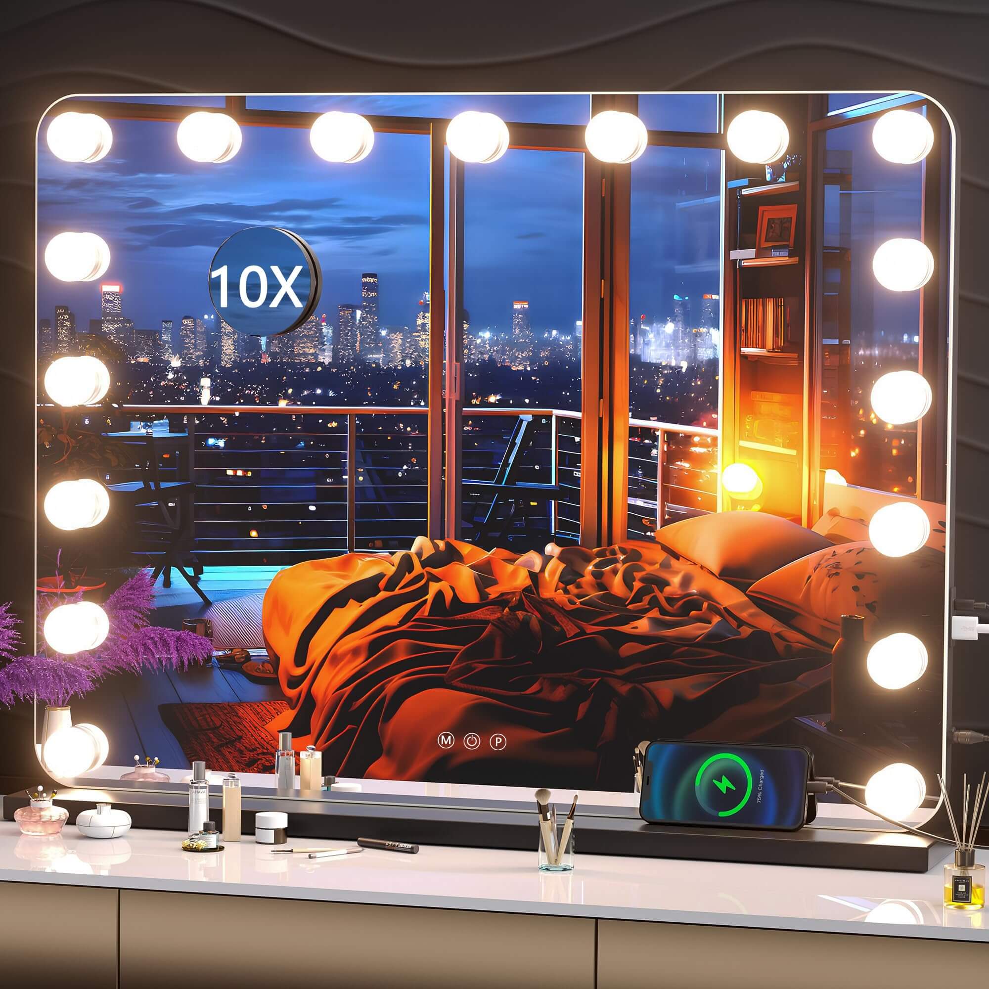 Hasipu hollywood dressing table mirror with lights