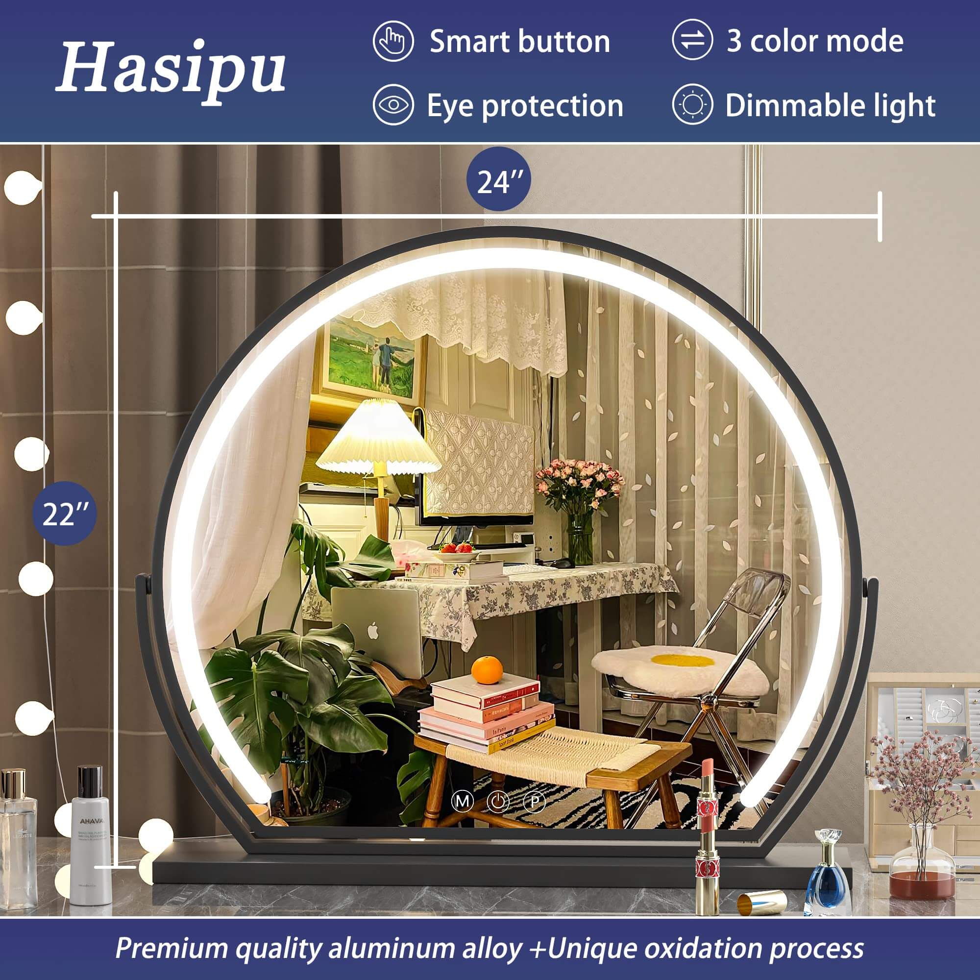 Hasipu round decorative mirrors